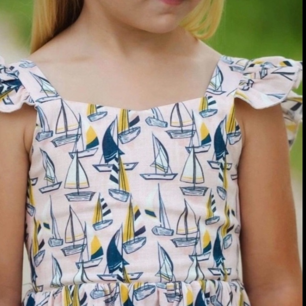 🍀 2️⃣ FOR 💲5️⃣0️⃣             MAKENA LANE SAILBOAT TWIRL DRESS - 2T LIKE NEW!